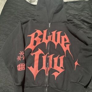 Women's Black and Red Varsity Jacket